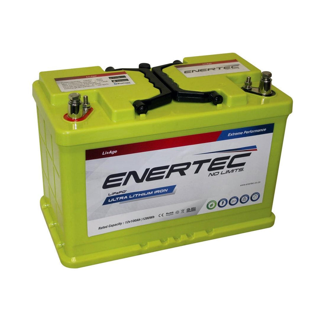 Enertec 12V 105Ah Lithium-Ion Battery for Marine, Leisure, Industrial, Golf Carts, and EV Applications - Global Batteries SA
