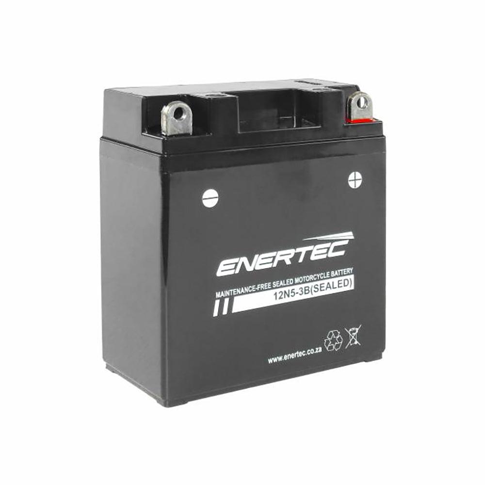 Enertec 12N5-3B 12v 5Ah AGM Motorcyce Battery - Global Batteries SA