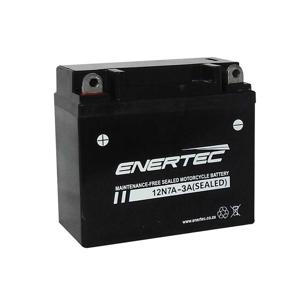 Enertec 12N7A-3A 12v 7Ah AGM Motorcycle Battery - Global Batteries SA