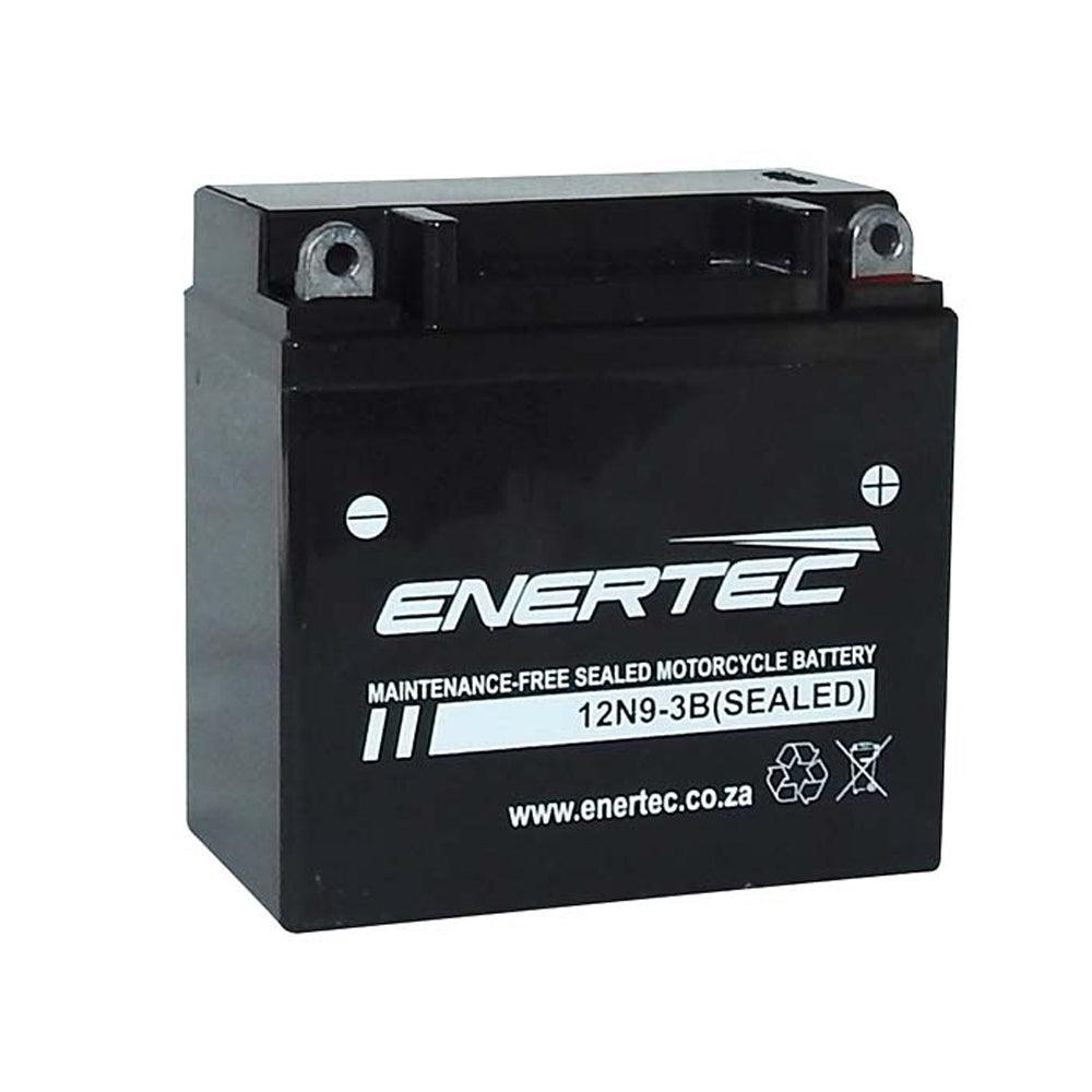 Enertec 12N9-3B 12v 8Ah AGM Motorcycle Battery - Global Batteries SA