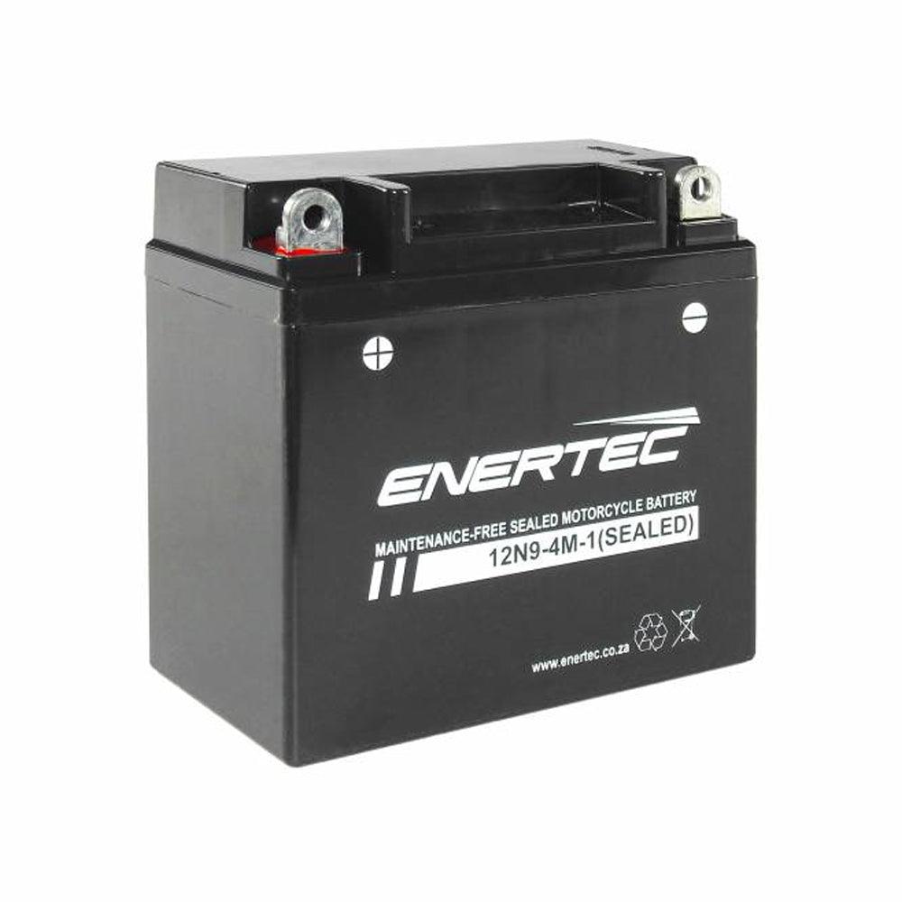 Enertec 12N9-4M-1 12v 9Ah AGM Motorcycle Battery - Global Batteries SA