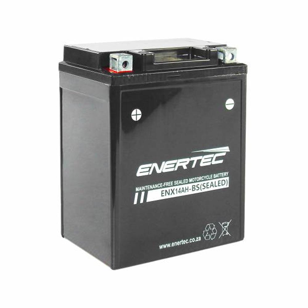 Enertec YTX14AH-BS 12v 14Ah AGM Motorcycle Battery - Global Batteries SA