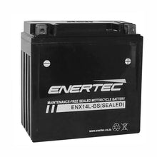 Load image into Gallery viewer, Enertec YTX14L-BS 12v 14Ah AGM Motorcycle Battery - Global Batteries SA