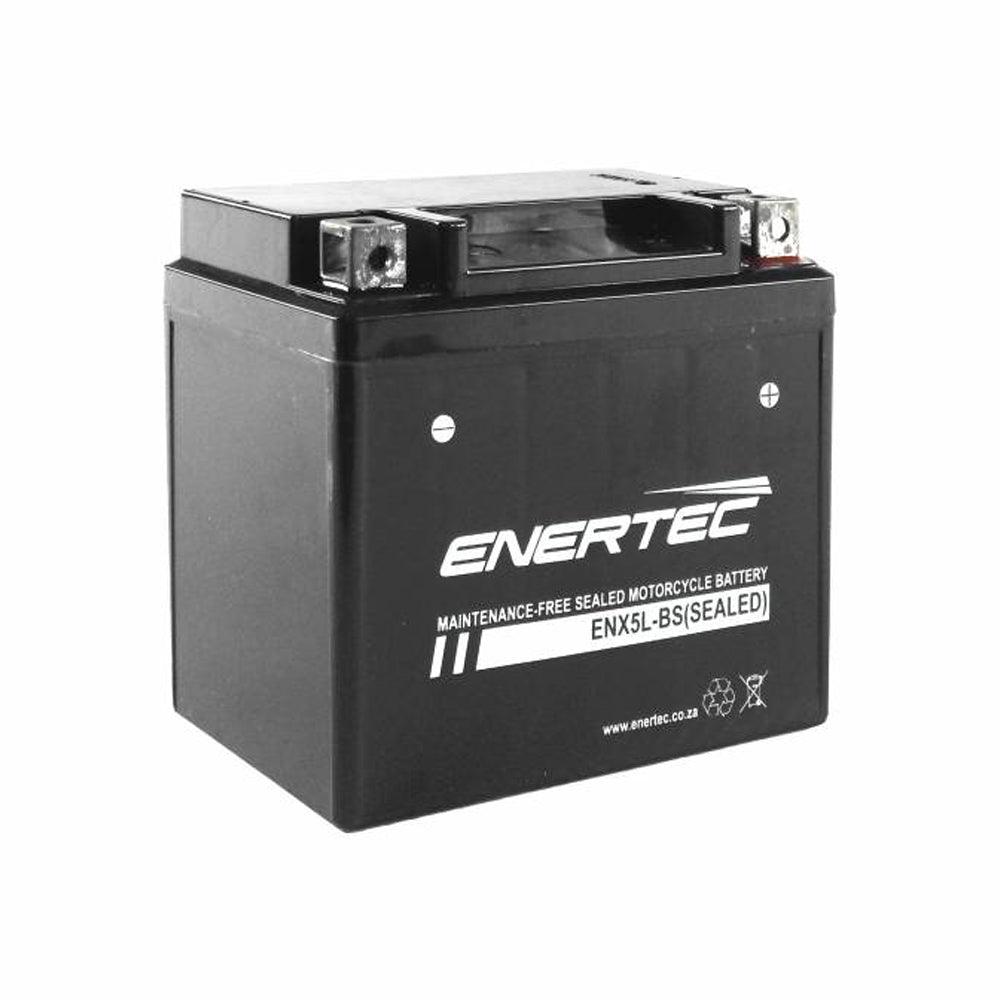 Enertec YTX5L-BS 12v 5Ah AGM Motorcycle Battery - Global Batteries SA