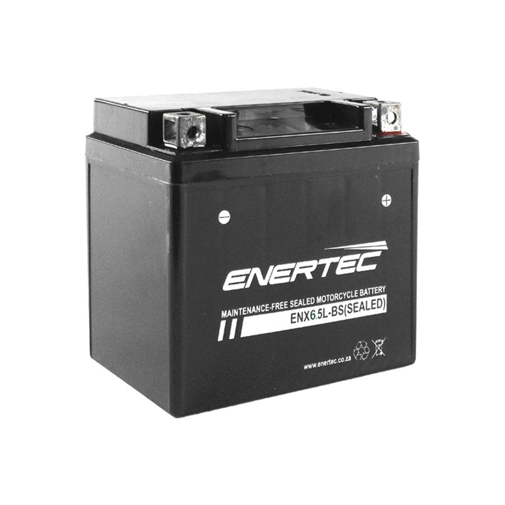 Enertec YTX6.5L-BS 12v 6Ah AGM Motorcycle Battery - Global Batteries SA