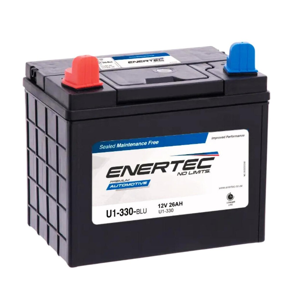 Enertec U1-BLC 12V 26AH Lead-Calcium Lawnmower Battery - Global Batteries SA
