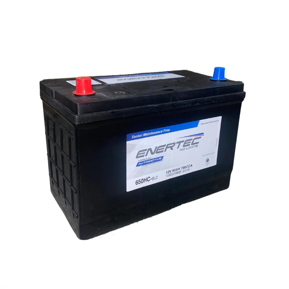 Enertec 650HC 12V 90Ah 700CCA Lead Acid Car Battery - Global Batteries SA