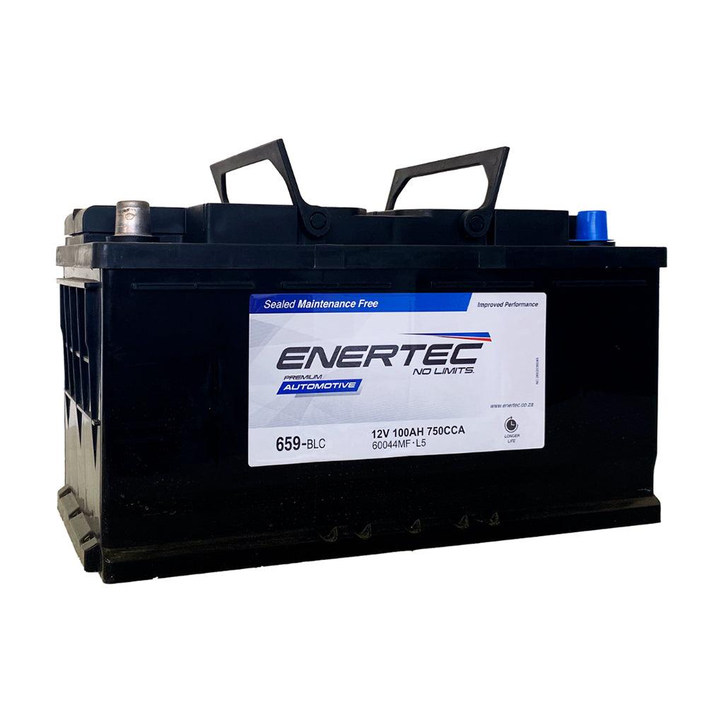 Enertec 659 12v 100Ah 750CCA Lead Acid Car Battery - Global Batteries SA
