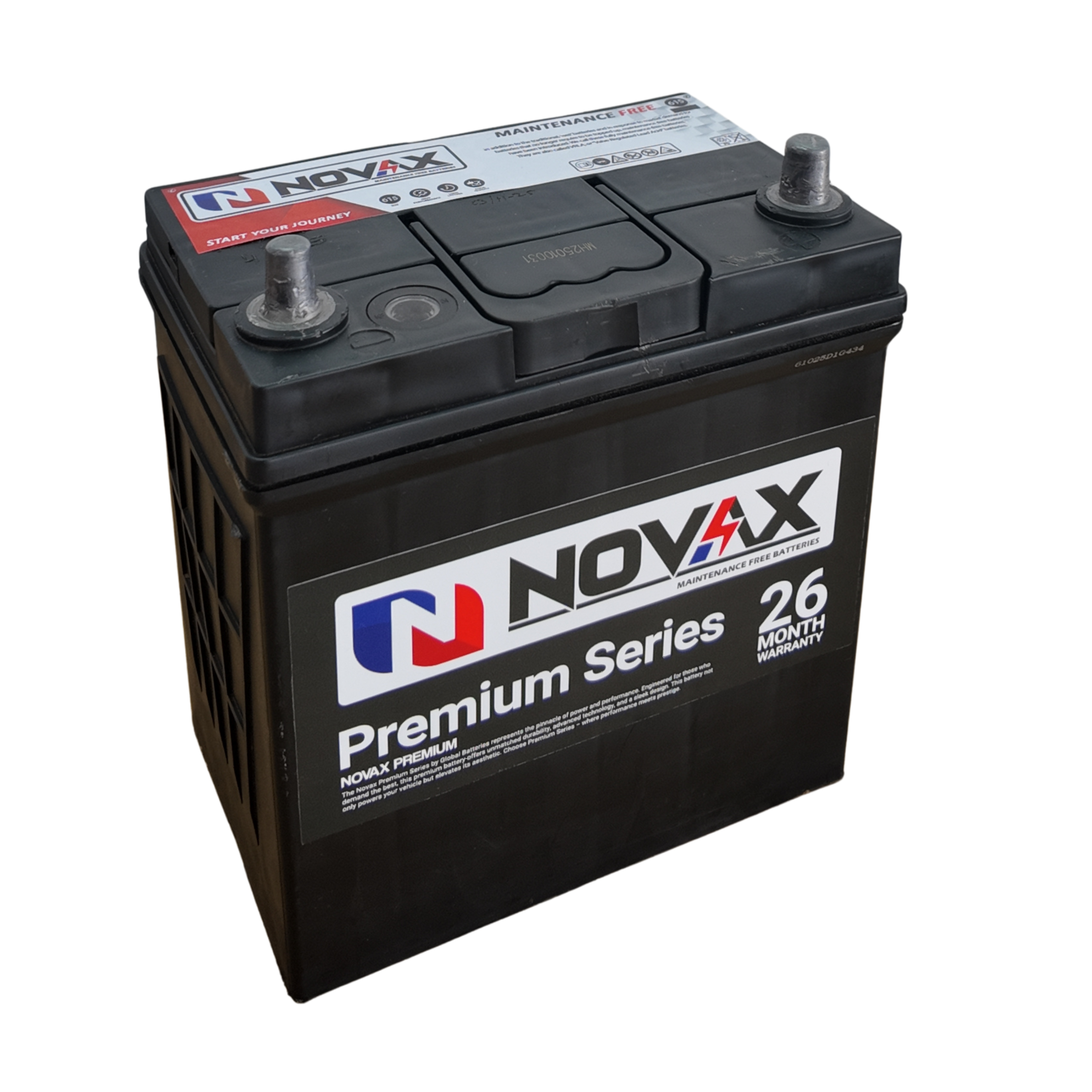 Novax Premium 615 Automotive Battery | 12V 35Ah 270CCA | Maintenance-Free 26 Month Warranty