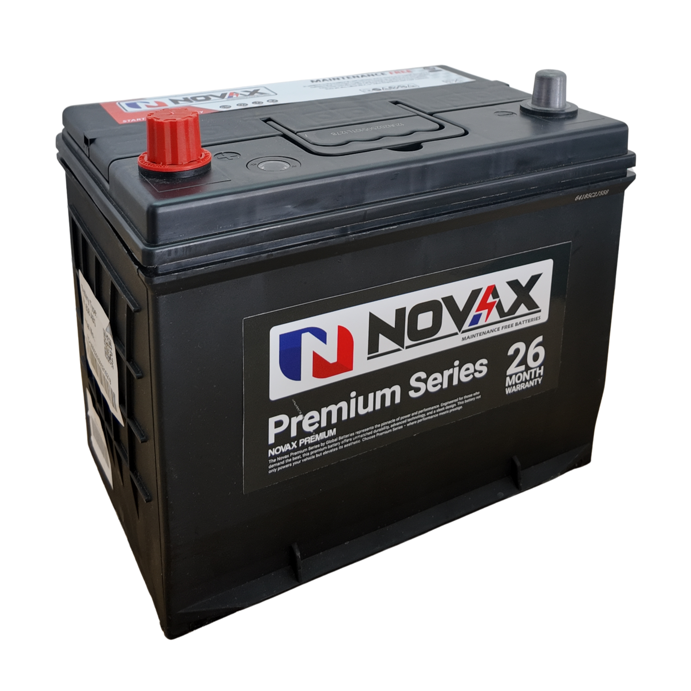 Novax Premium 638 Automotive Battery | 12V 65Ah 450CCA | Maintenance-Free 26 Month Warranty