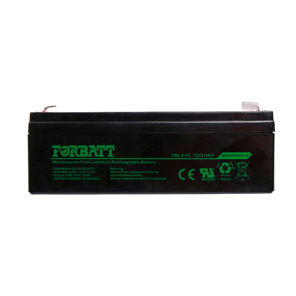 Forbatt 12V 2.4Ah AGM VRLA Battery | UPS, Security, Medical Equipment | 18BAT-12V2/4-FBC