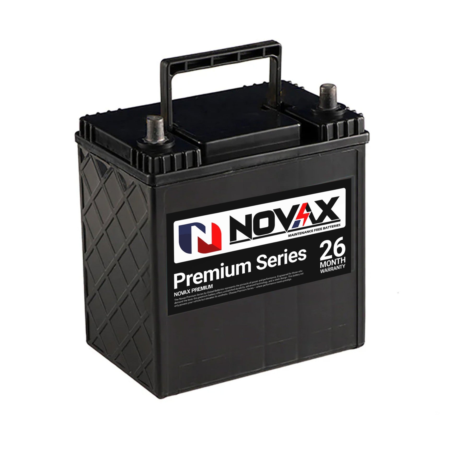 Novax Premium 616 Automotive Battery | 12V 35Ah 270CCA | Maintenance-Free 26 Month Warranty