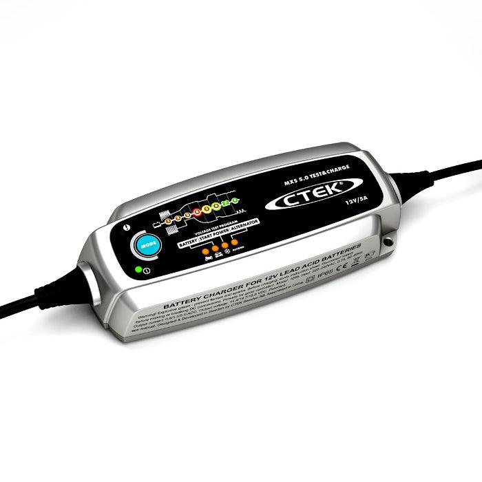 CTEK MXS5.0 TEST & CHARGE - Smart 12V 5A Lead Acid Battery Charger with AGM and EFB Modes - Global Batteries SA