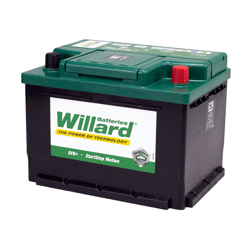Willard 628 629 12v 50Ah 335CCA Lead Acid Car Battery - Global Batteries SA