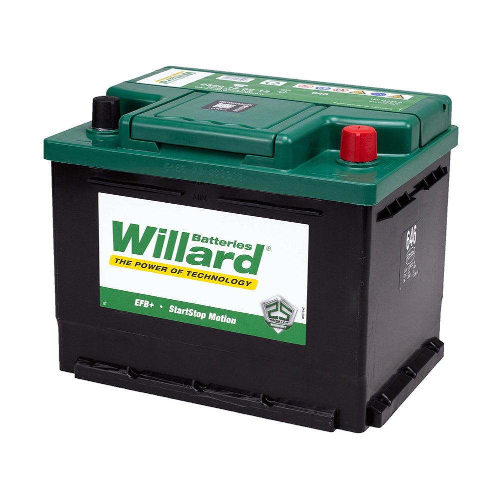 Willard 646 12v 55Ah 380CCA Lead Acid Car Battery - Global Batteries SA
