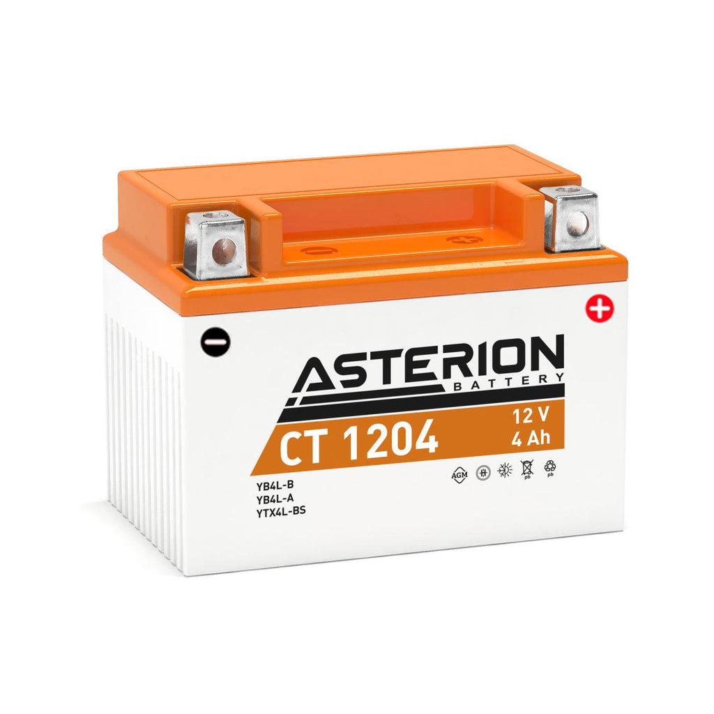 Asterion CT 1204 YTX4L-BS AGM Motorcycle Battery - Global Batteries SA