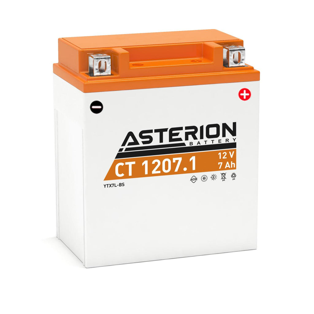 Asterion CT 1207.1 YTX7L-BS AGM Motorcycle Battery - Global Batteries SA