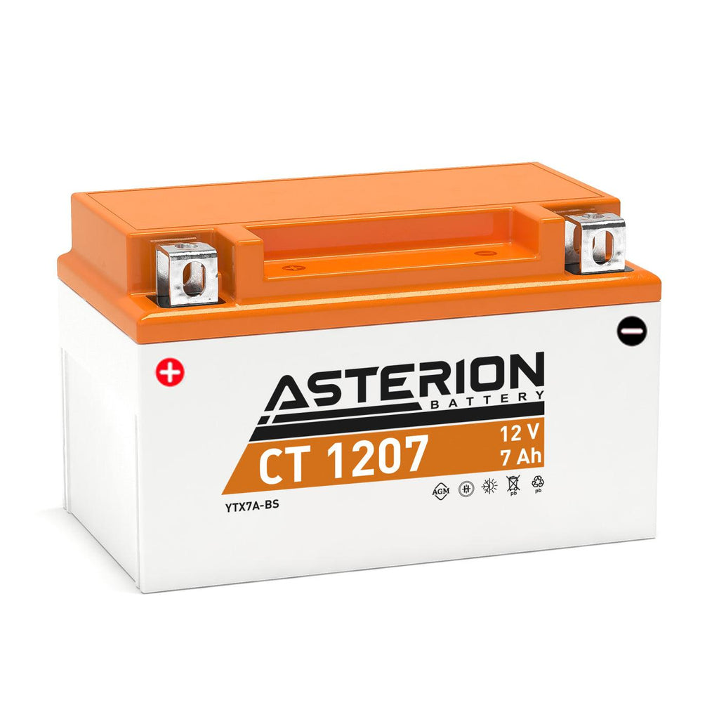 Asterion CT 1207 YTX7A-BS AGM Motorcycle Battery - Global Batteries SA